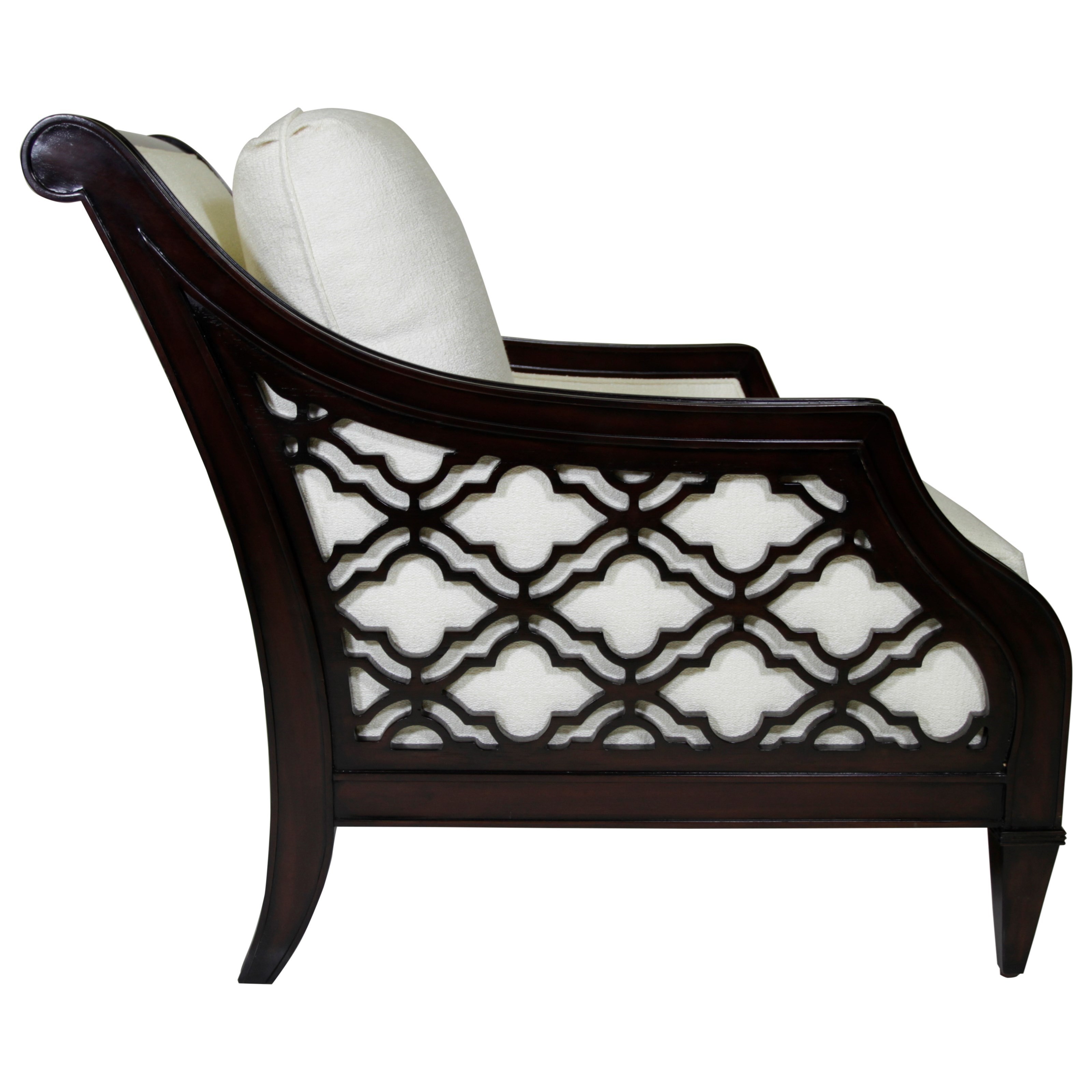 Tommy Bahama Home Royal Kahala 151411 Bay Club Chair with Quatrefoil